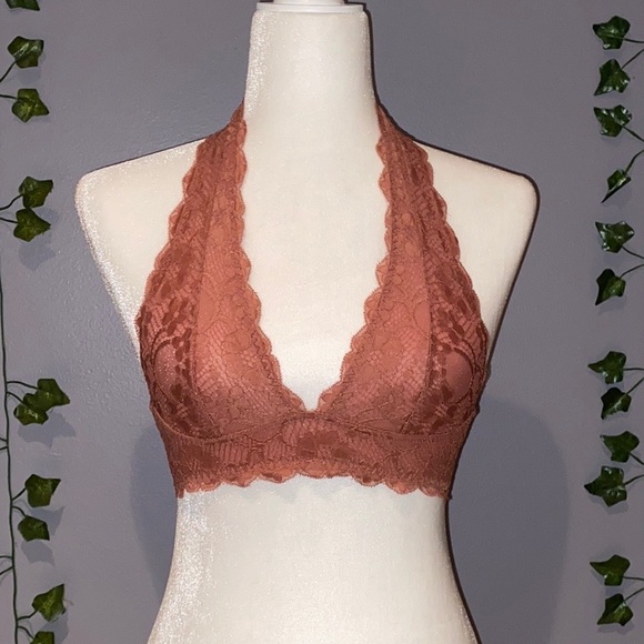 Free People Other - Woman's FP Rust Orange Lace Halter Bralette XS